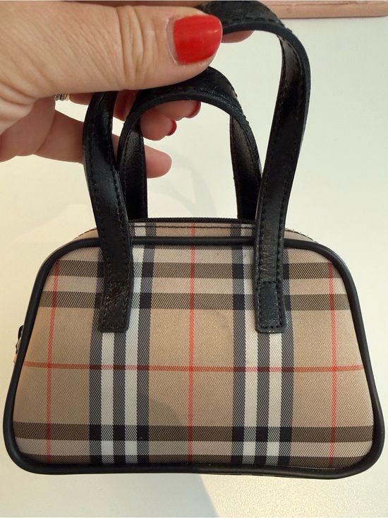 Burberry Handbags - Burberry Mini Top-Handle Bag in Beige and Black Black